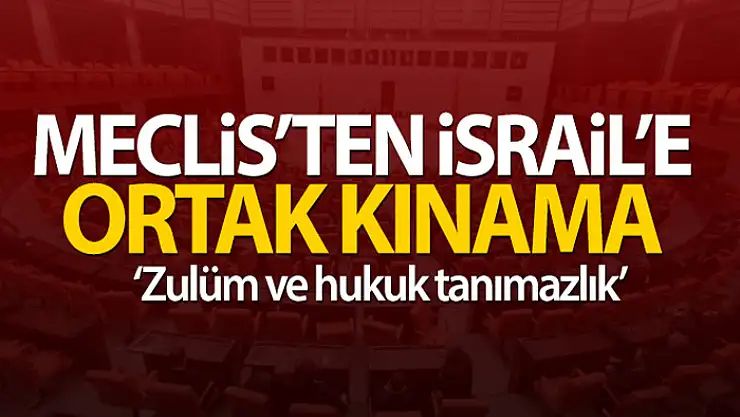 Meclis'ten İsrail'e ortak kınama