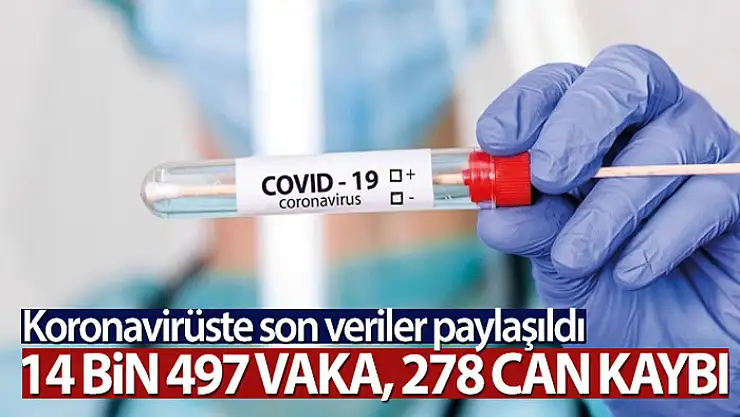 Türkiye'de son 24 saatte 14.497 koronavirüs vakası tespit edildi