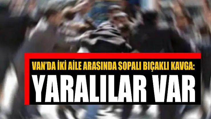 Van'da iki aile arasında sopalı bıçaklı kavga: Yaralılar var