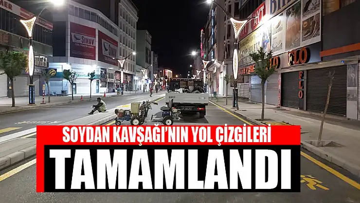 SOYDAN KAVŞAĞI'NIN YOL ÇİZGİLERİ TAMAMLANDI