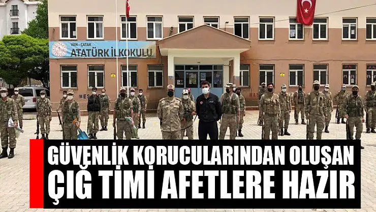 Güvenlik korucularından oluşan çığ timi afetlere hazır