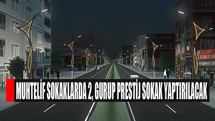 Muhtelif sokaklarda 2, gurup prestij sokak yaptırılacaktır