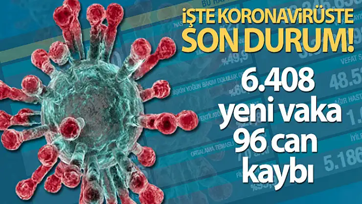 Türkiye'de son 24 saatte 6.408 koronavirüs vakası tespit edildi