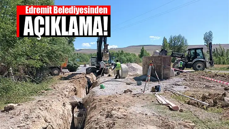 Edremit Belediyesinden açıklama