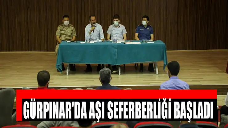 Gürpınar'da aşı seferberliği başladı