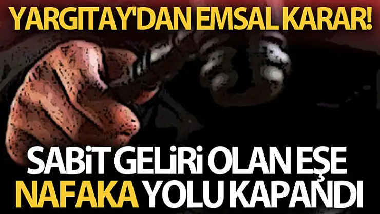 Yargıtay'dan emsal nafaka kararı