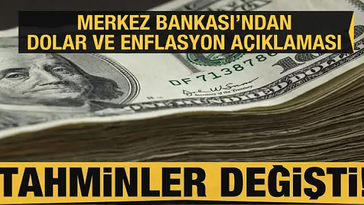 Merkez Bankası yıl sonu enflasyon ve dolar tahminini yükseltti