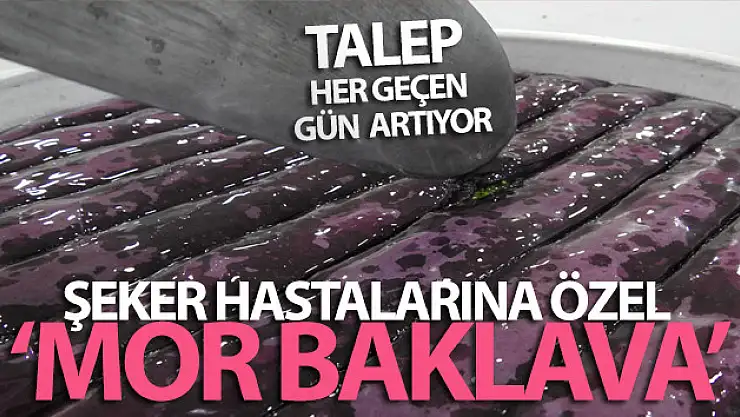 Şeker hastalarına özel mor baklava