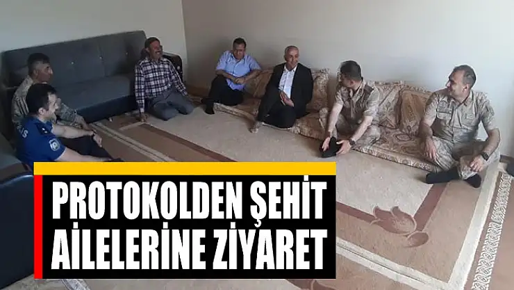 Protokolden şehit ailelerine ziyaret