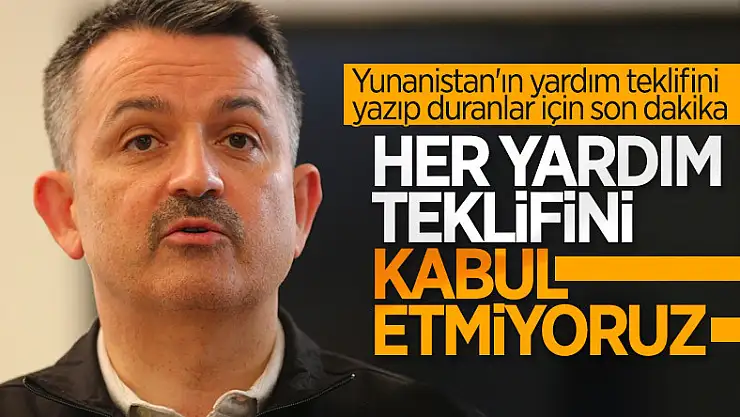 Bekir Pakdemirli, yardım teklifi eleştirilerine yanıt verdi