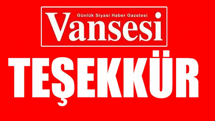 TEŞEKKÜR 