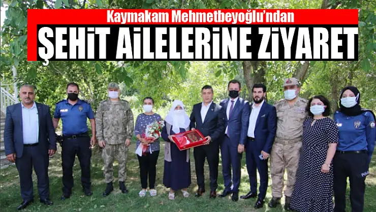 Kaymakam Mehmetbeyoğlu'ndan şehit ailelerine ziyaret