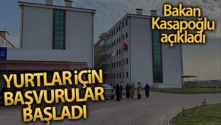 Öğrenci yurtları için başvurular başladı
