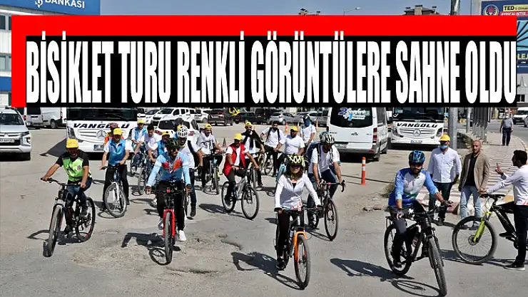 Bisiklet turu renkli görüntülere sahne oldu