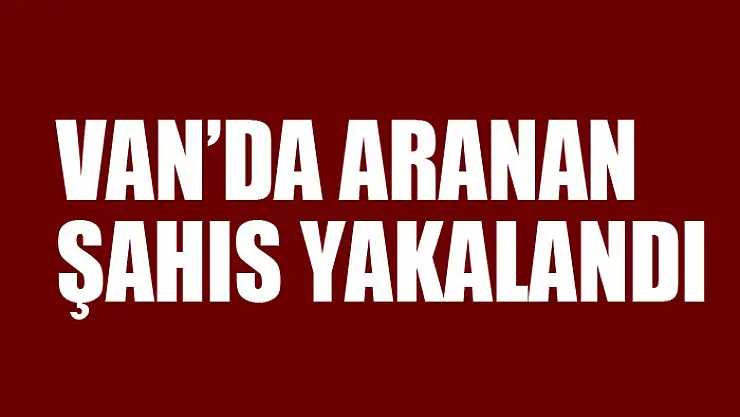 Van'da aranan şahıs yakalandı