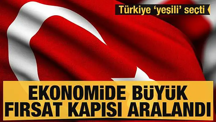 Türkiye 'yeşili' seçti! Ekonomide büyük fırsat kapısı aralandı