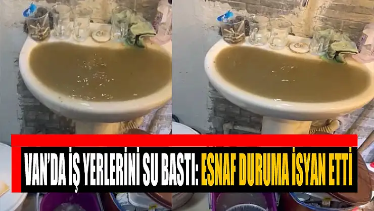 Van'da iş yerlerini su bastı