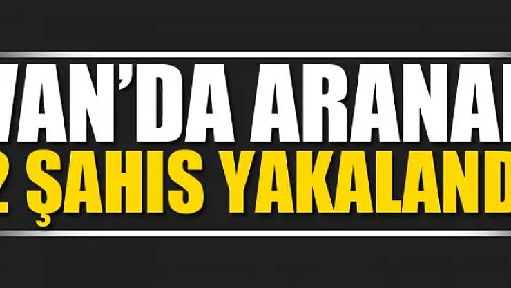 Van'da aranan 2 şahıs yakalandı