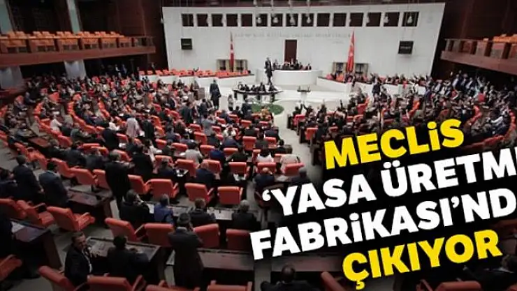 Meclis 'yasa üretme fabrikası'ndan çıkıyor