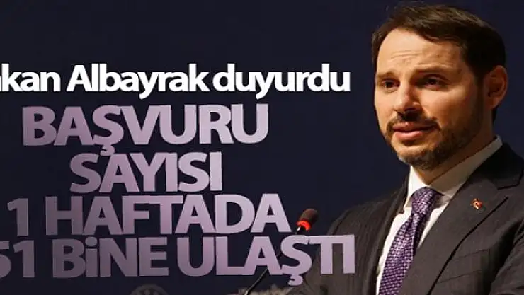 Bakan Albayrak duyurdu! Başvuru sayısı 1 haftada 451 bine ulaştı