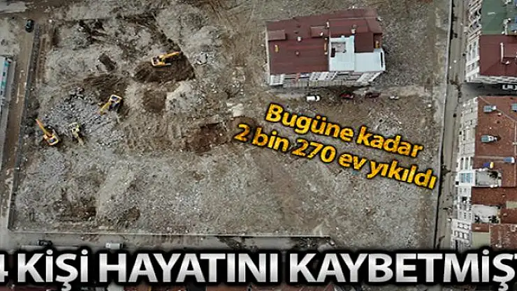 Elazığ'da 14 kişinin hayatını kaybettiği mahallenin son hali görüntülendi