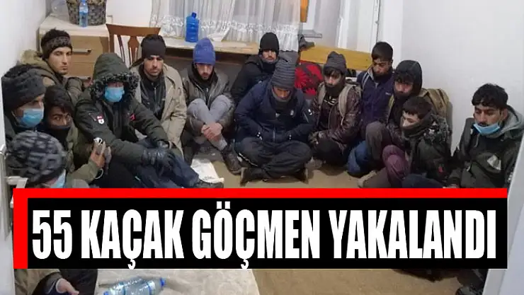 55 kaçak göçmen yakalandı