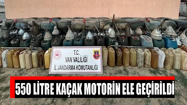 550 litre kaçak motorin ele geçirildi