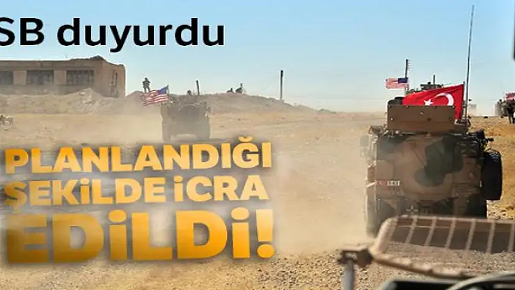 MSB: 'İlk müşterek kara devriyesi planlandığı şekilde icra edildi'