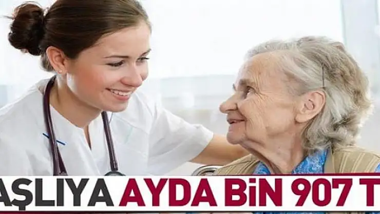 Yaşlıya ayda bin 907 TL 