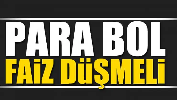 Para bol faiz düşmeli