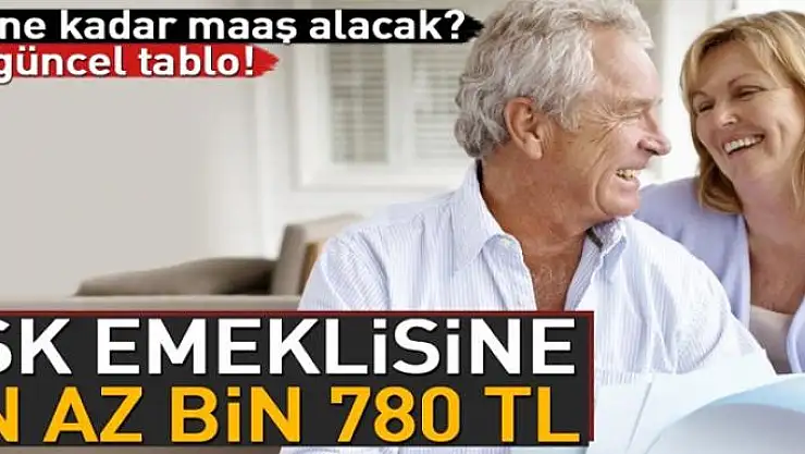 Ssk emeklisine en az bin 780 