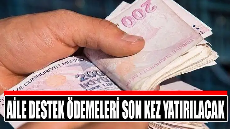 Aile destek ödemeleri son kez yatırılacak