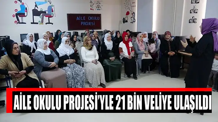 Aile Okulu Projesi'yle 21 bin veliye ulaşıldı