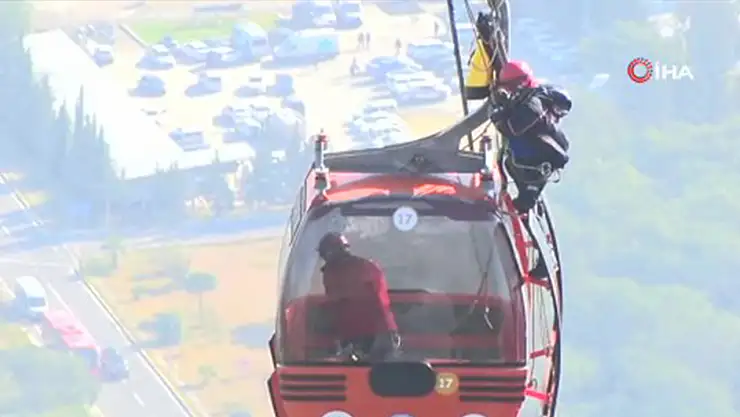 Antalya'daki teleferik operasyon tamamlandı! Mahsur kalan 174 kişi kurtarıldı