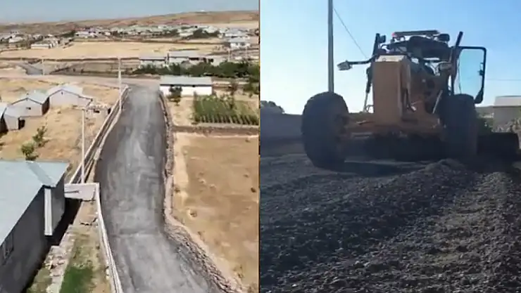 Aşağı Kozluca Mahallesi'nde yol çalışması