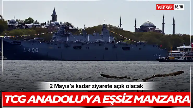 Ayasofya'dan TCG Anadolu'ya eşsiz manzara