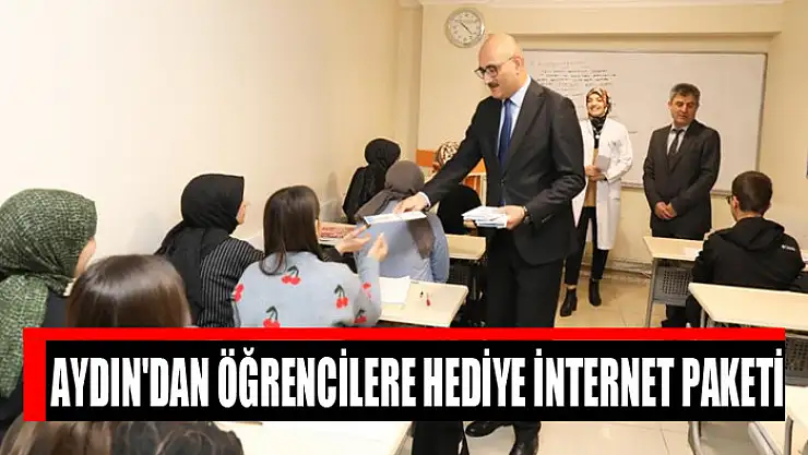 Aydın'dan öğrencilere hediye internet paketi