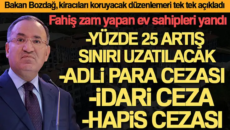 Bakan Bozdağ: (Fahiş kira artışları) 'Hapis cezası olabilir'