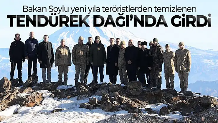 Bakan Soylu yeni yıla Tendürek Dağı'nda girdi