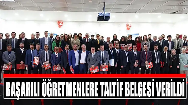 Başarılı öğretmenlere taltif belgesi verildi