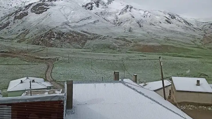 Başkale'de kar yağdı