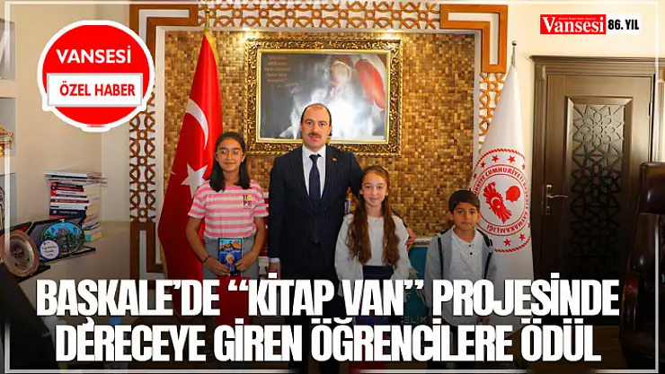 Başkale'de 'Kitap Van' projesinde dereceye giren öğrencilere ödül