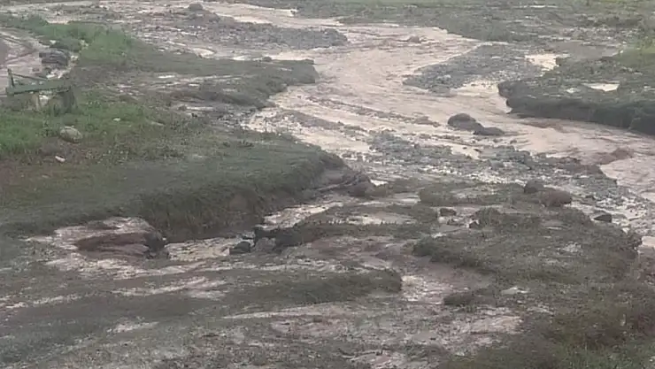 Başkale'de tarım arazileri sel suları altında kaldı
