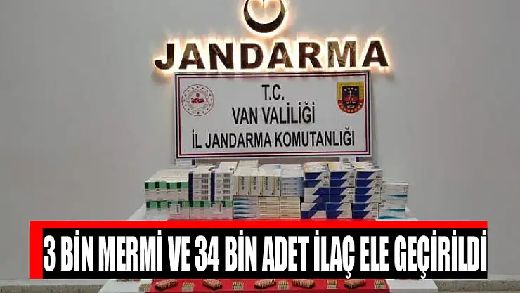 Başkale'de 3 bin mermi ve 34 bin adet ilaç ele geçirildi