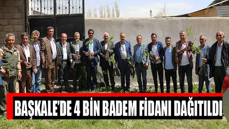 Başkale'de 4 bin badem fidanı dağıtıldı