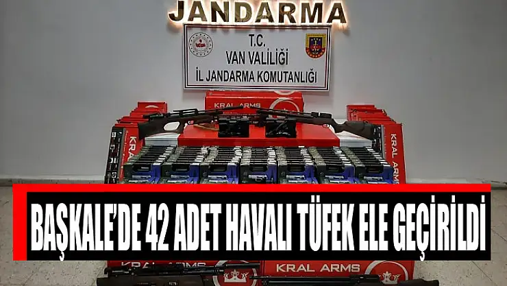 Başkale'de 42 adet havalı tüfek ele geçirildi