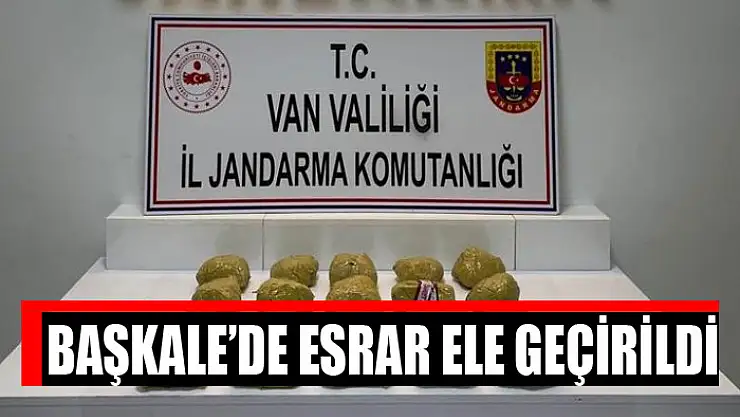 Başkale'de esrar ele geçirildi