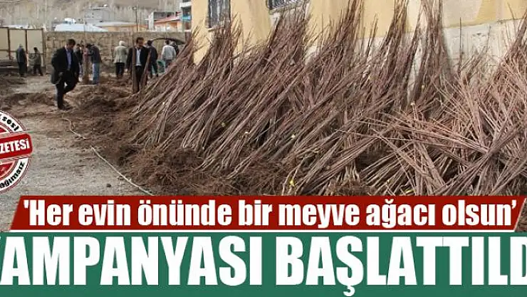 Başkale'de 'Her evin önünde bir meyve ağacı olsun' kampanyası