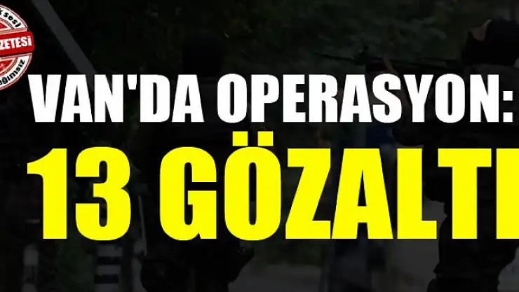 Van'da terör operasyonu: 13 gözaltı