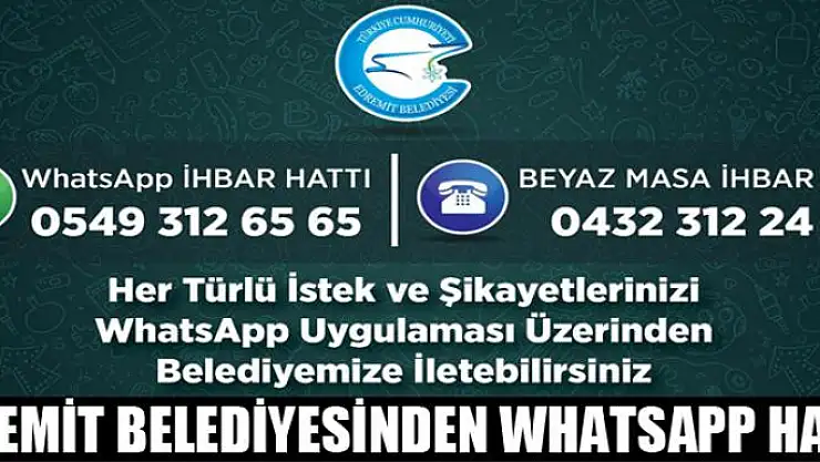 Edremit Belediyesinden Whatsapp Hattı 